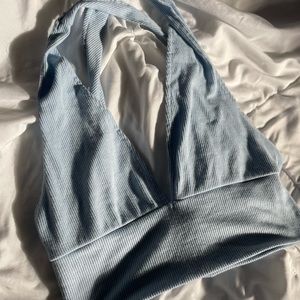 halter top blue shein